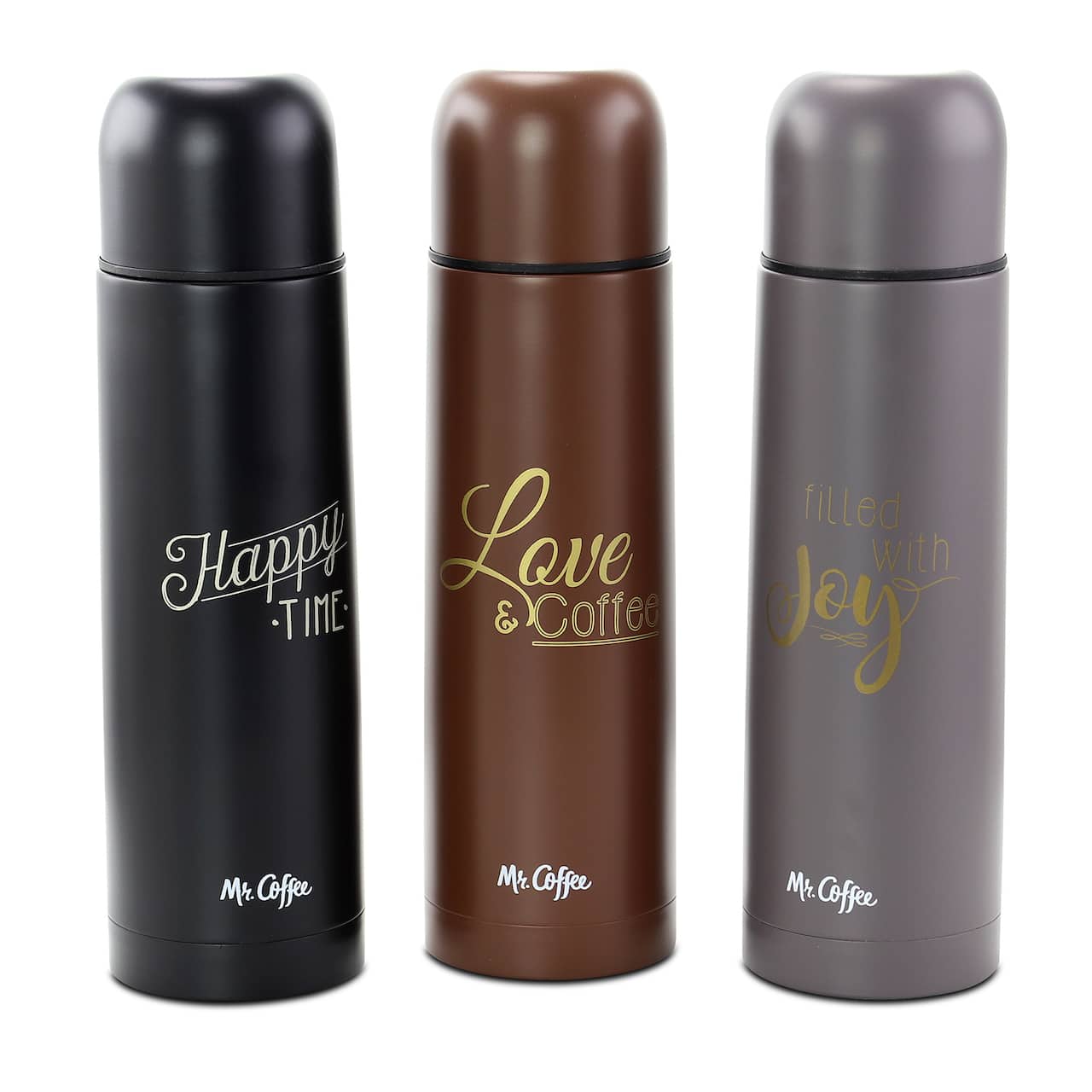 Mr. Coffee Luster Javelin 16oz. Stainless Steel Thermal Travel Bottle Set